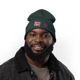 Embroidered Knit Beanie — "Pretty Girls Wear Pink" Unisex Beanie