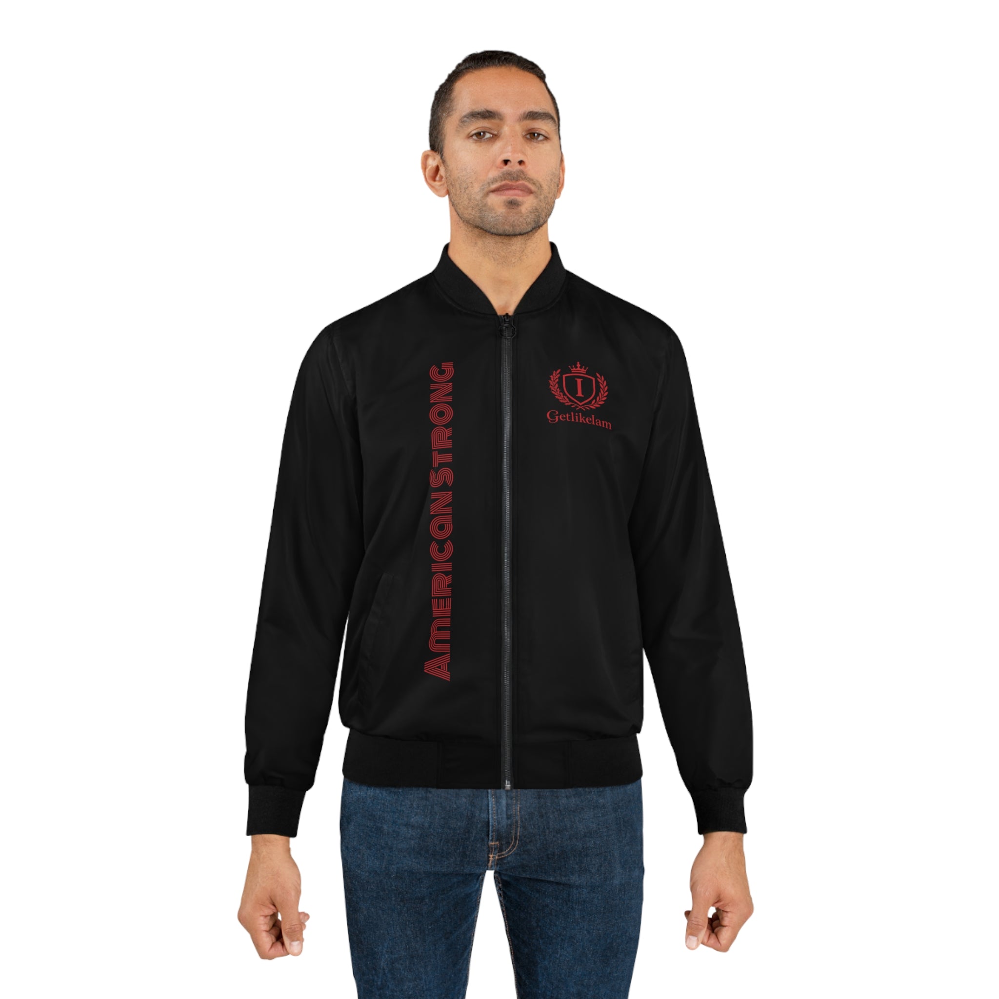 American Strong Bomber Jacket — Patriotic Men's Jacket