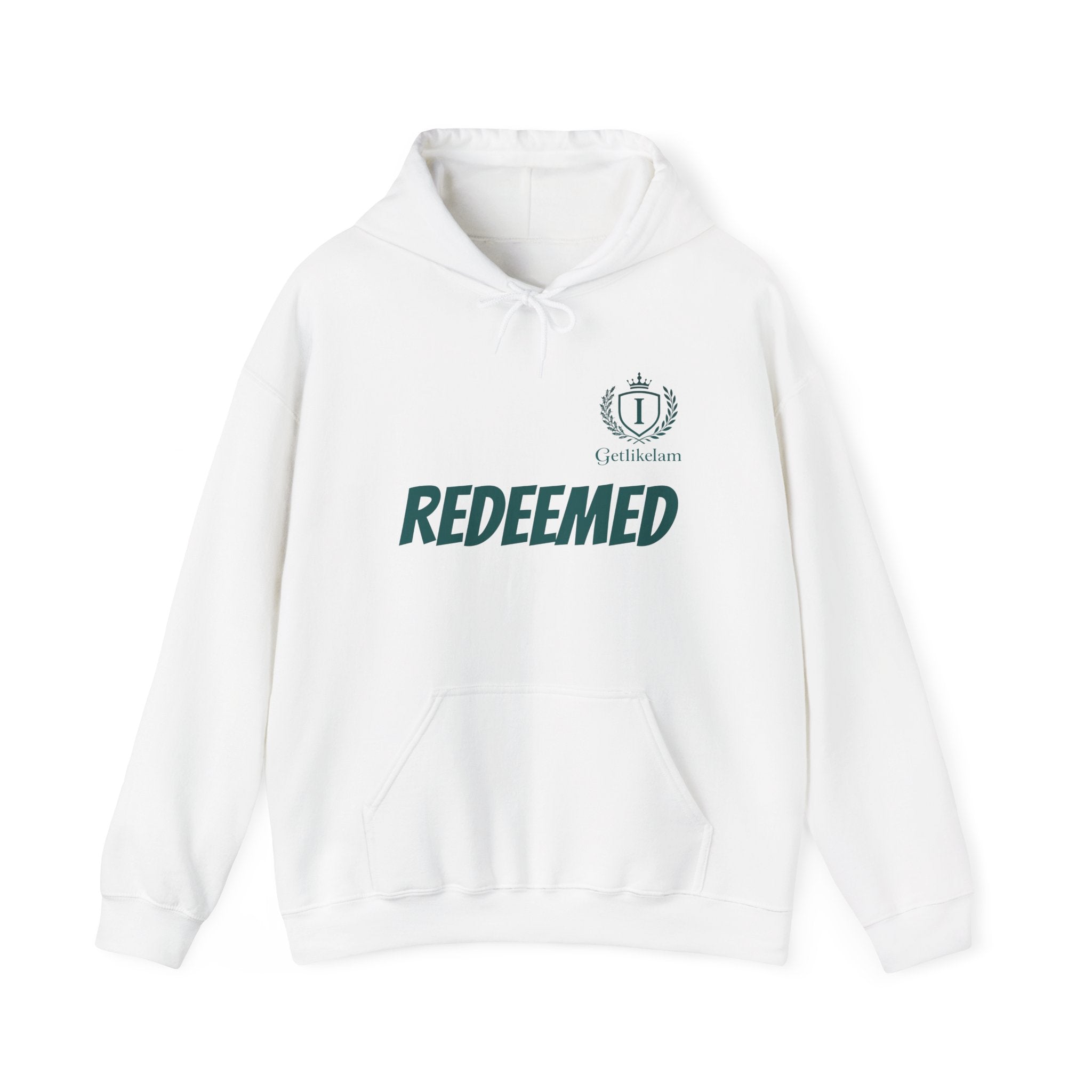 Redeemed Hoodie — Christian Faith Pullover with 'Redeemed' Script