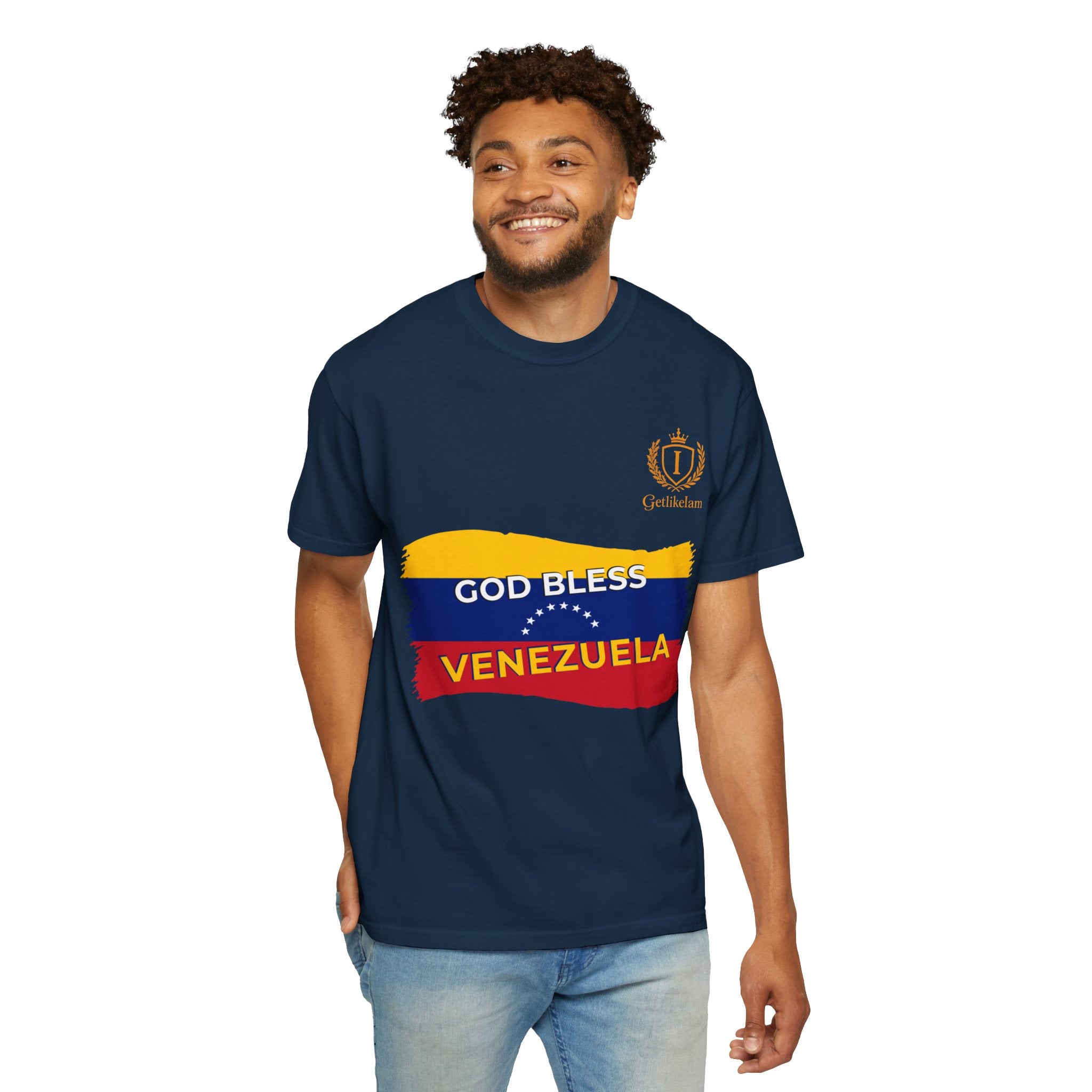 God Bless Venezuela T-Shirt — Venezuelan Flag Brushstroke Tee
