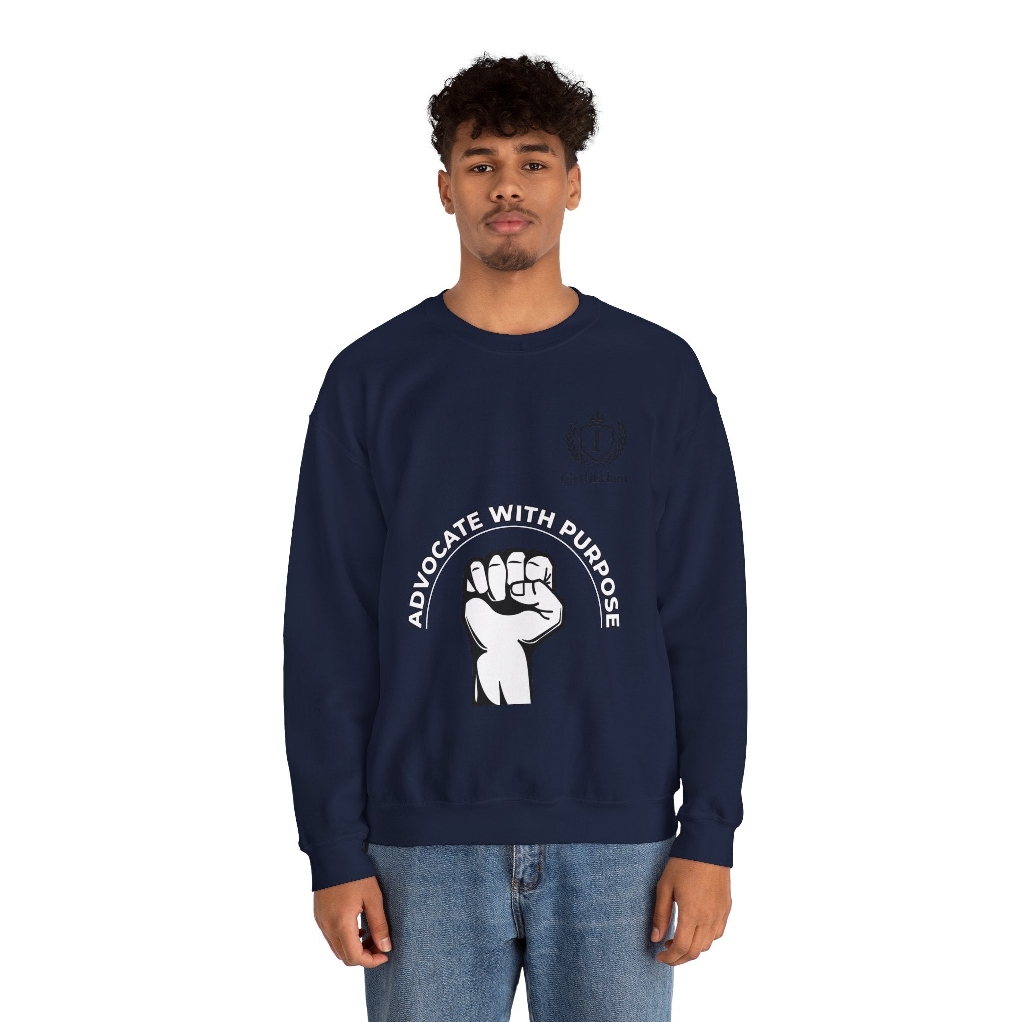 Advocate With Purpose Sweatshirt — Raised Fist Activism Crewneck