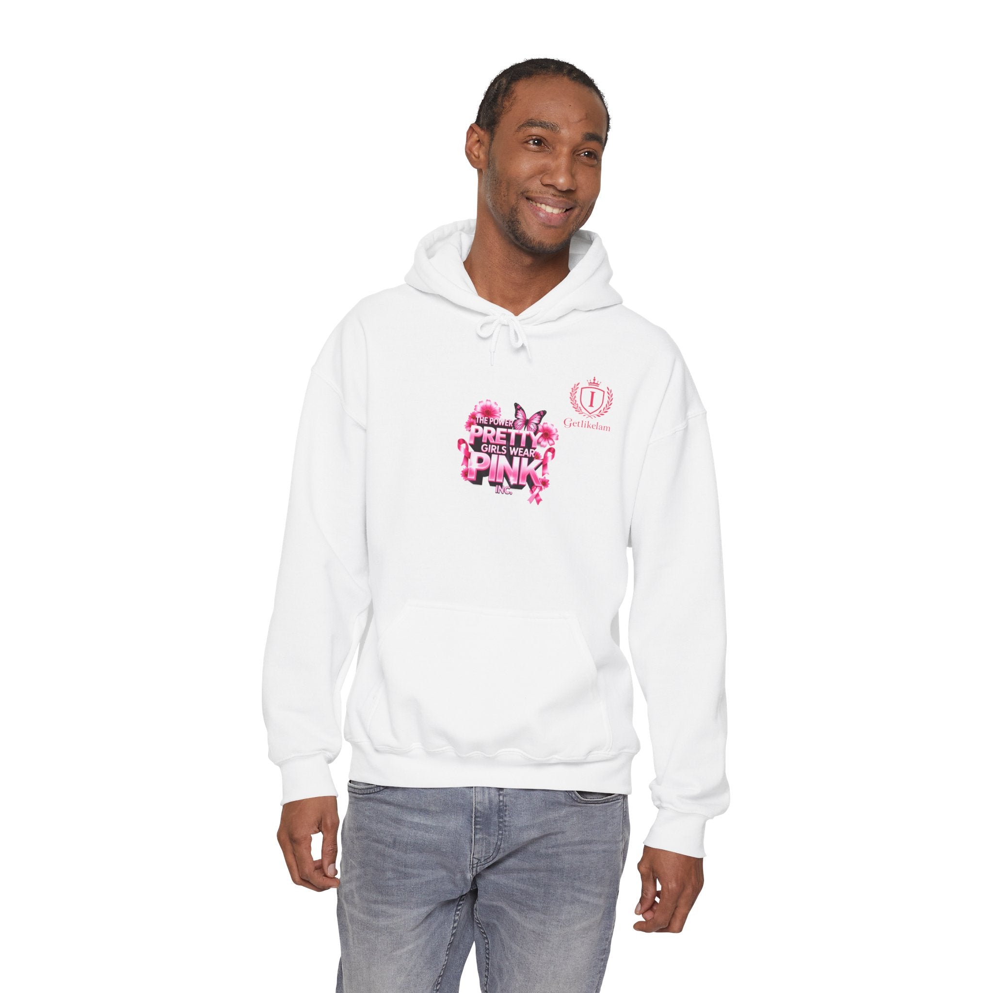 Pretty in Pink Floral Hoodie — Cancer Awareness Comfort Pullover