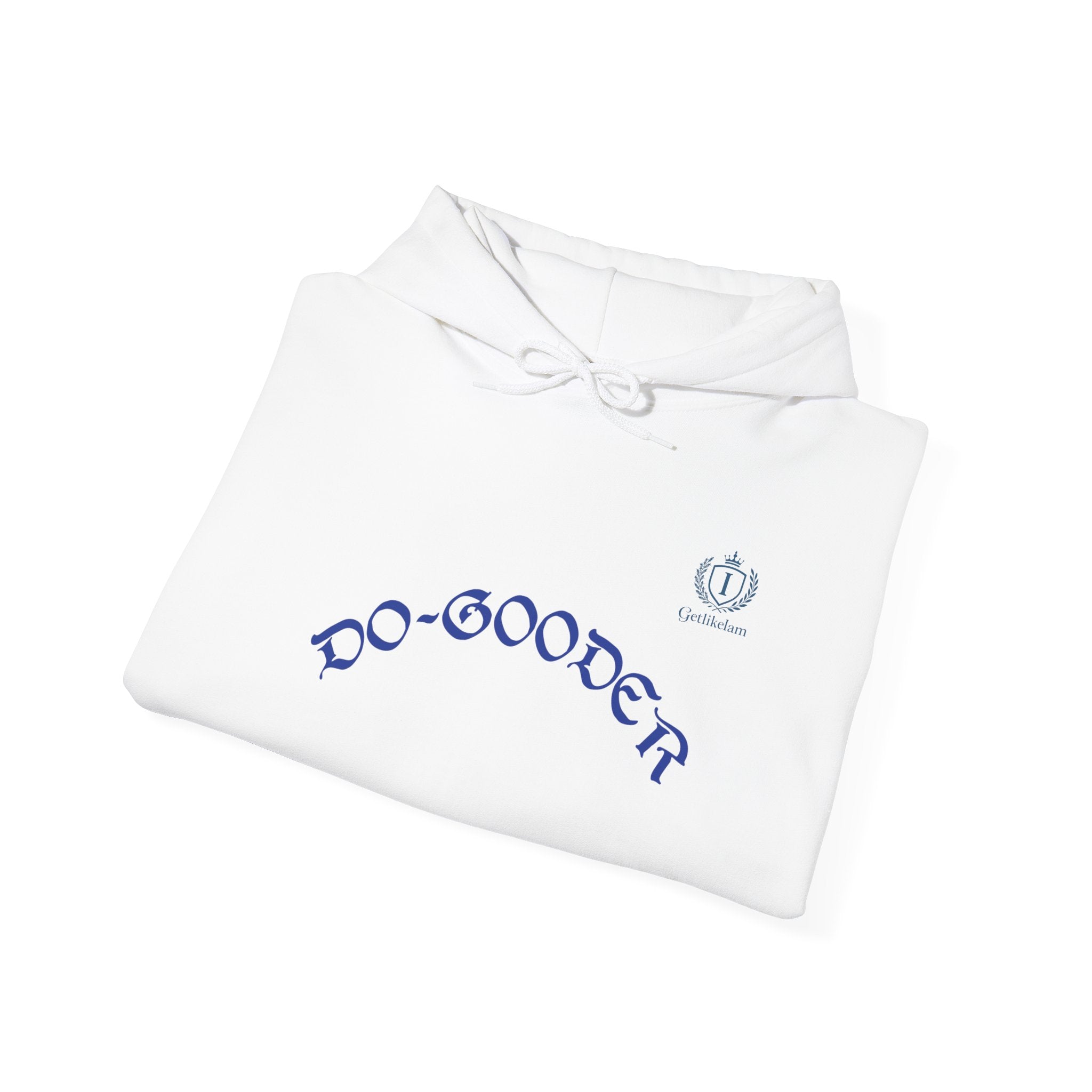 Do-Gooder Hoodie — Minimal White Philanthropy Sweatshirt
