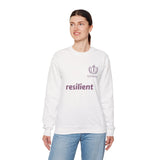 resilient Crewneck Sweatshirt — Minimal White Graphic Pullover