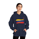 Venezuela Flag Brushstroke Hoodie — "Dios Bendiga Venezuela" Patriotic Sweatshirt