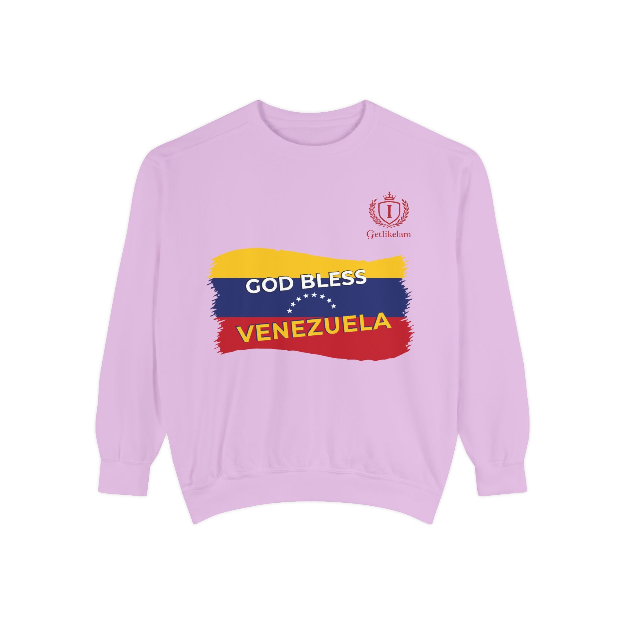 God Bless Venezuela Sweatshirt — Venezuelan Flag Brushstroke Crewneck