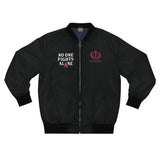No One Fights Alone Bomber Jacket — Cancer Awareness Men's Jacket