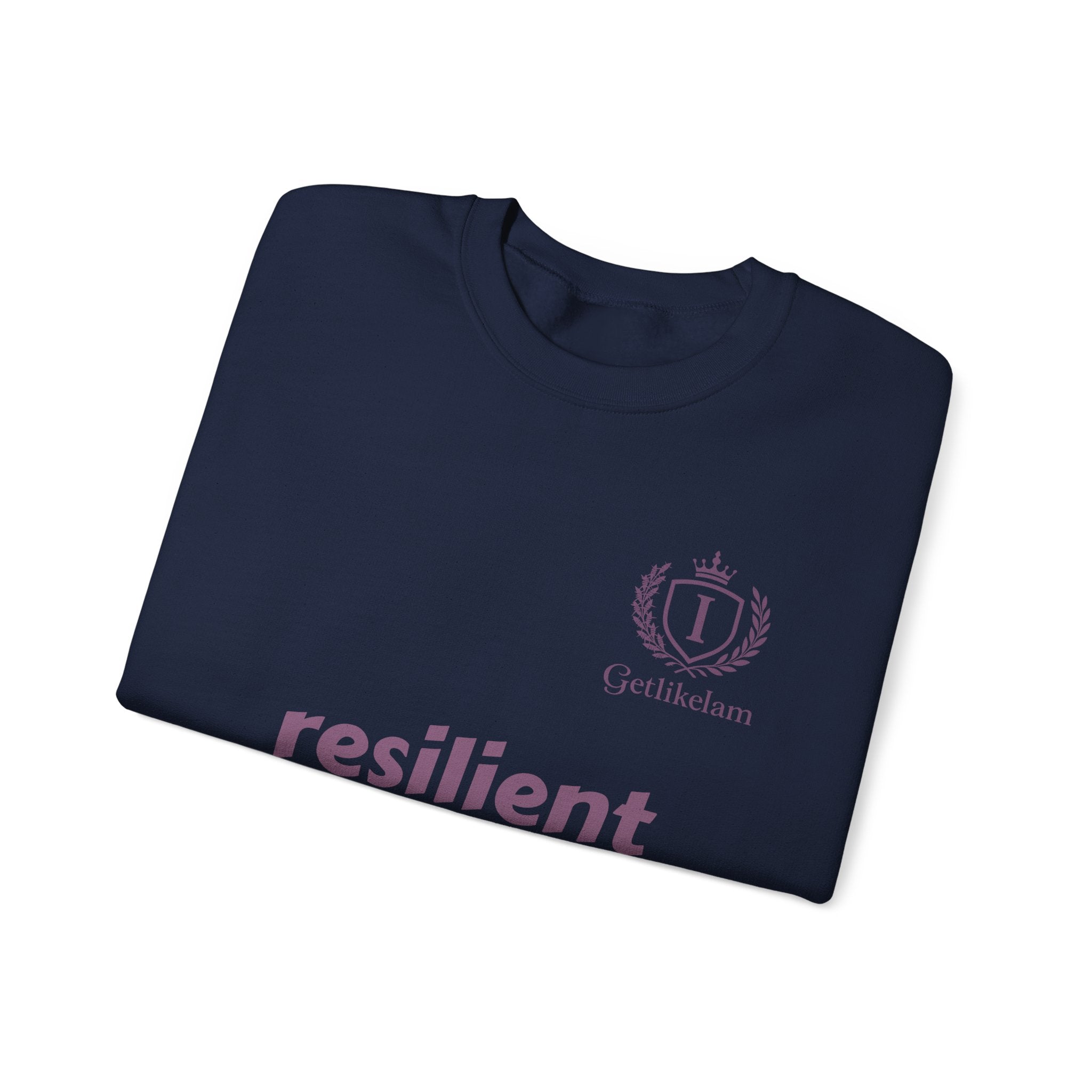 resilient Crewneck Sweatshirt — Minimal White Graphic Pullover