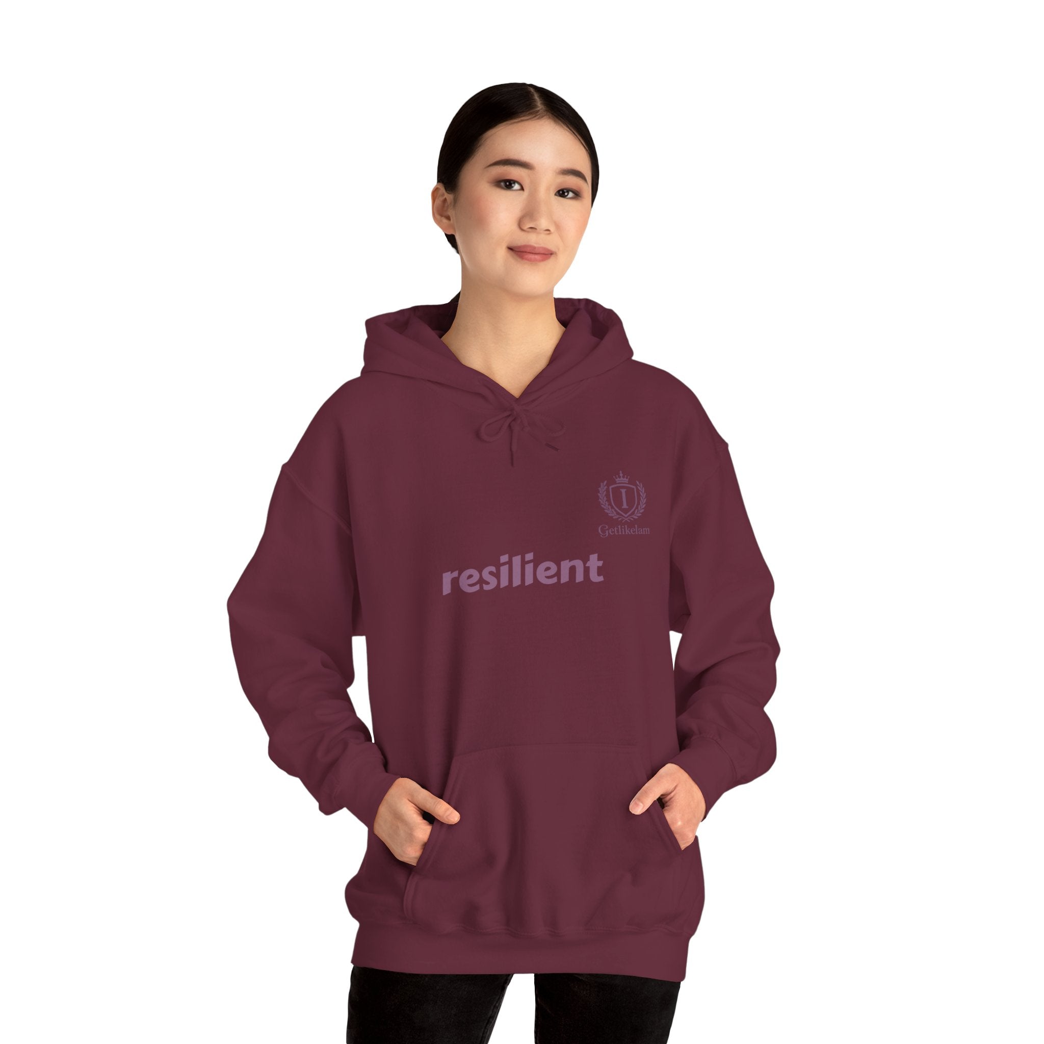 Hoodie — resilient Minimalist White Graphic Hoodie