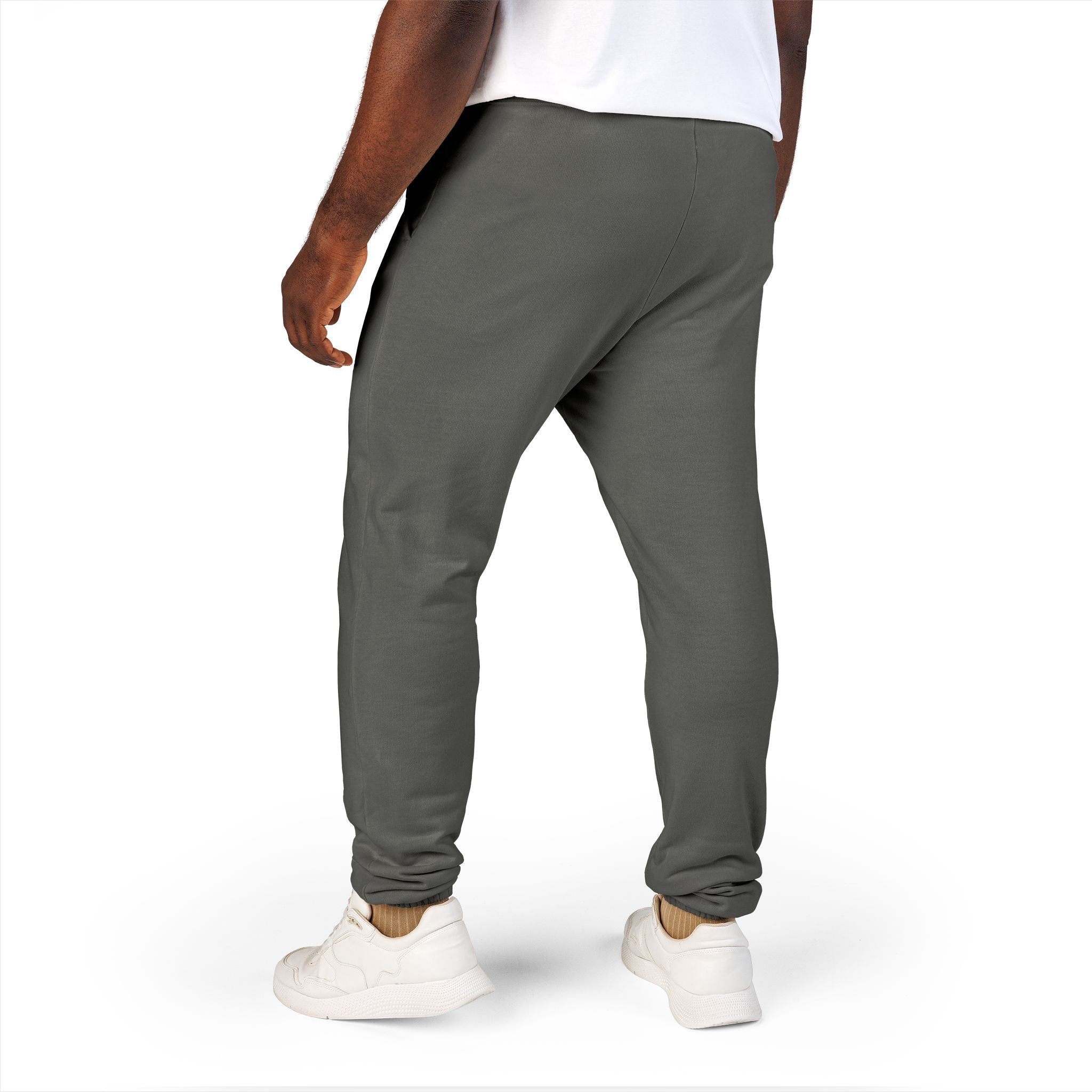 Embroidered Crest Sweatpants — Garment-Dyed Fleece Joggers