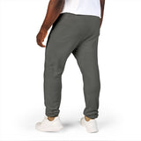 Embroidered Crest Sweatpants — Garment-Dyed Fleece Joggers