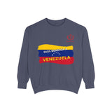 Dios Bendiga a Venezuela Sweatshirt — Venezuelan Flag Brushstroke Crewneck