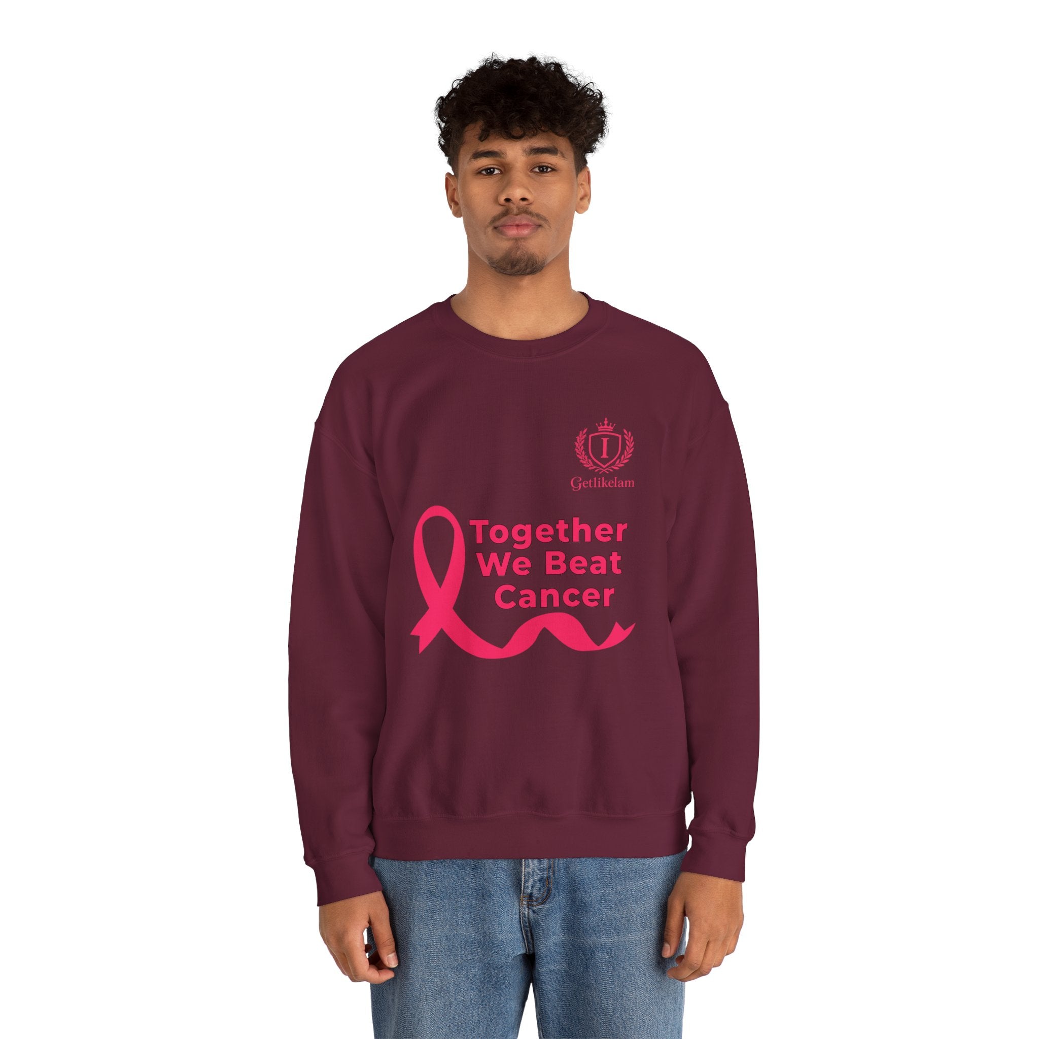 Cancer Awareness Crewneck - "Together We Beat Cancer" Sweatshirt