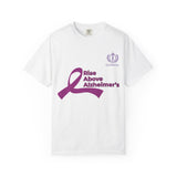 Alzheimer’s Awareness T-Shirt – “Rise Above Alzheimer’s” Purple Ribbon Tee