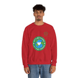 Friendship Earth Crewneck Sweatshirt — "Let's Be Friends" Graphic
