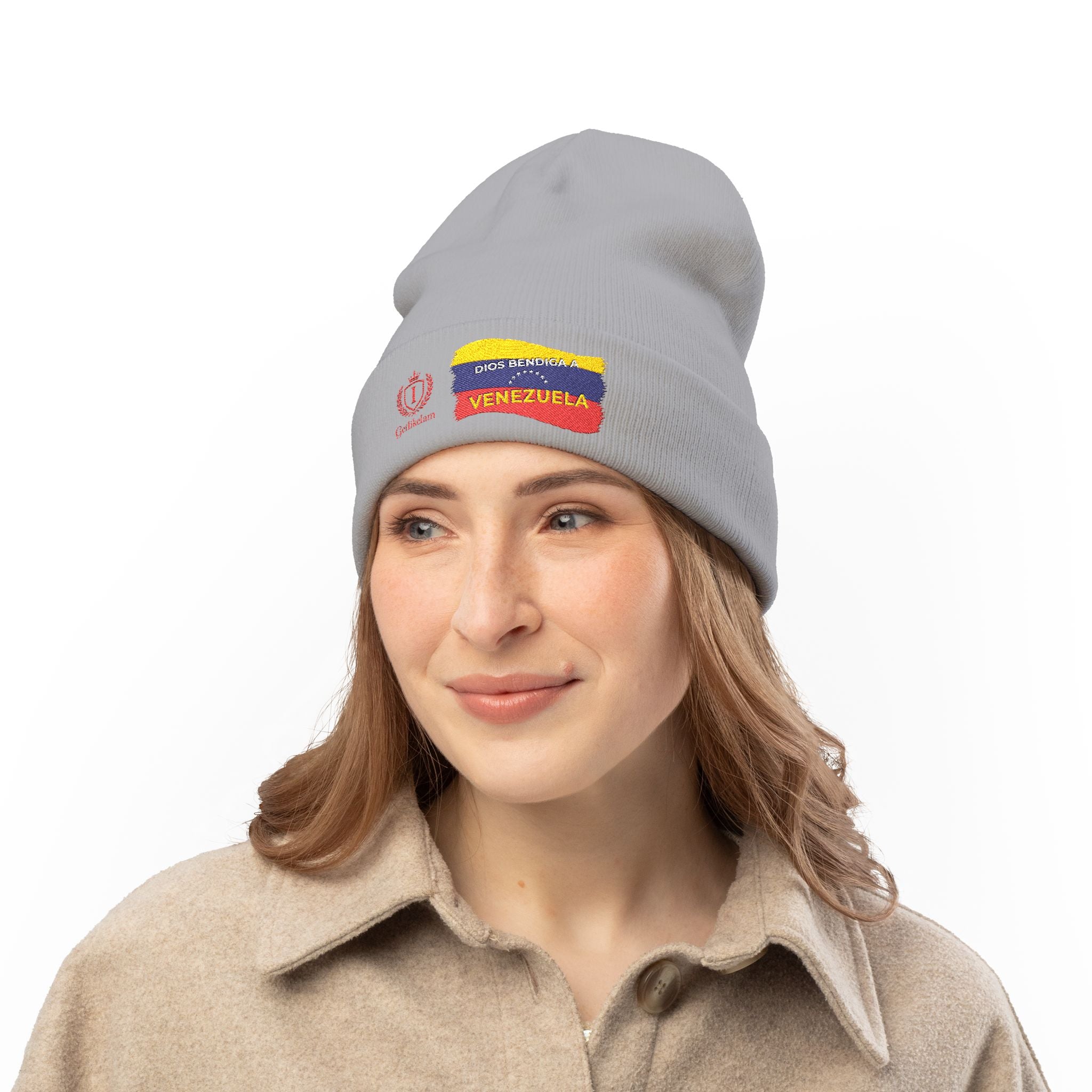 Venezuela Flag Embroidered Knit Beanie