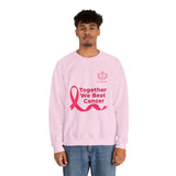 Cancer Awareness Crewneck - "Together We Beat Cancer" Sweatshirt