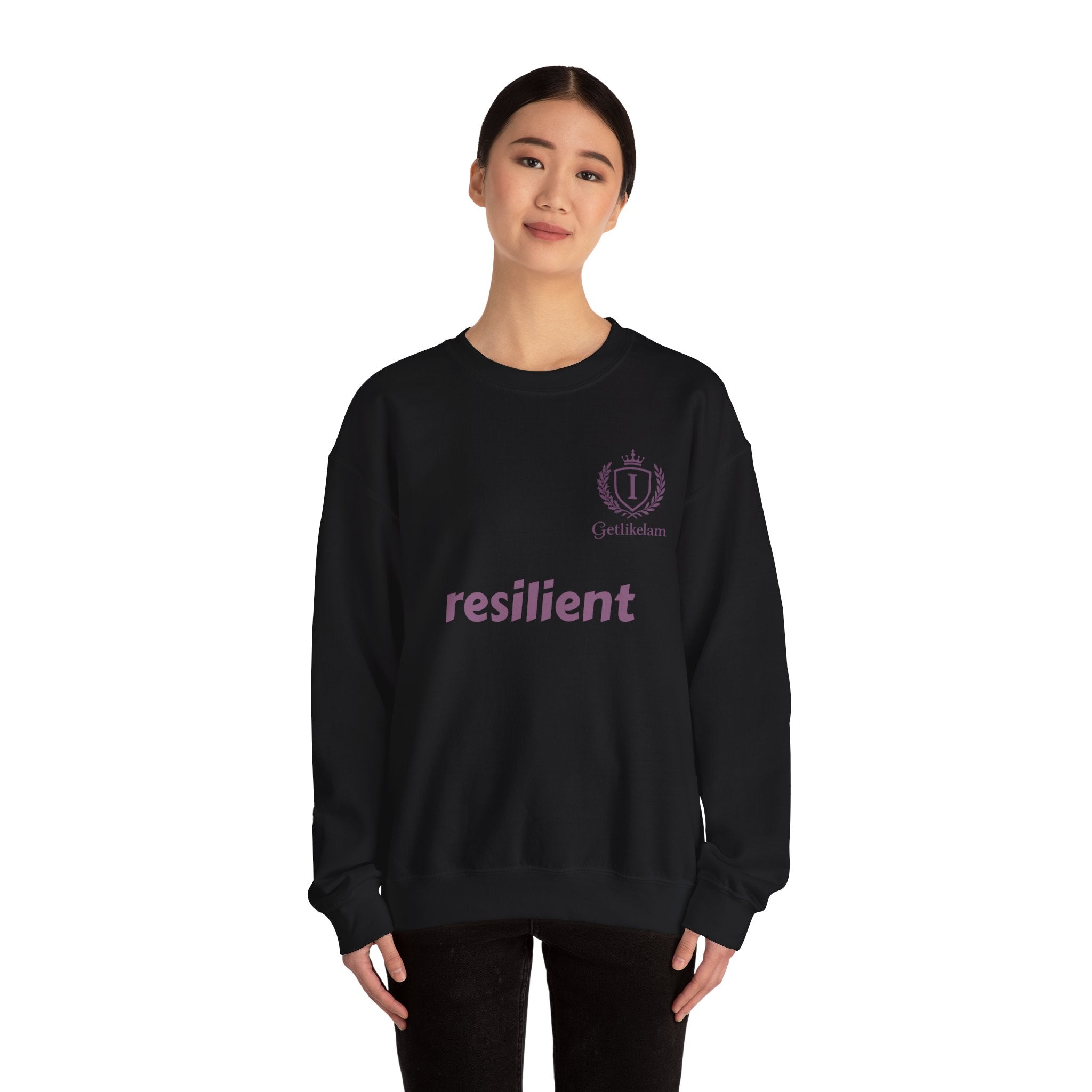 resilient Crewneck Sweatshirt — Minimal White Graphic Pullover