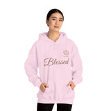 Blessed Script Hoodie — Minimal Faith Christian Sweatshirt