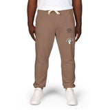 Embroidered Crest Sweatpants — Garment-Dyed Fleece Joggers