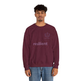 resilient Crewneck Sweatshirt — Minimal White Graphic Pullover