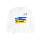 Sweatshirt — "God Bless Ukraine" Blue & Yellow Solidarity Crewneck