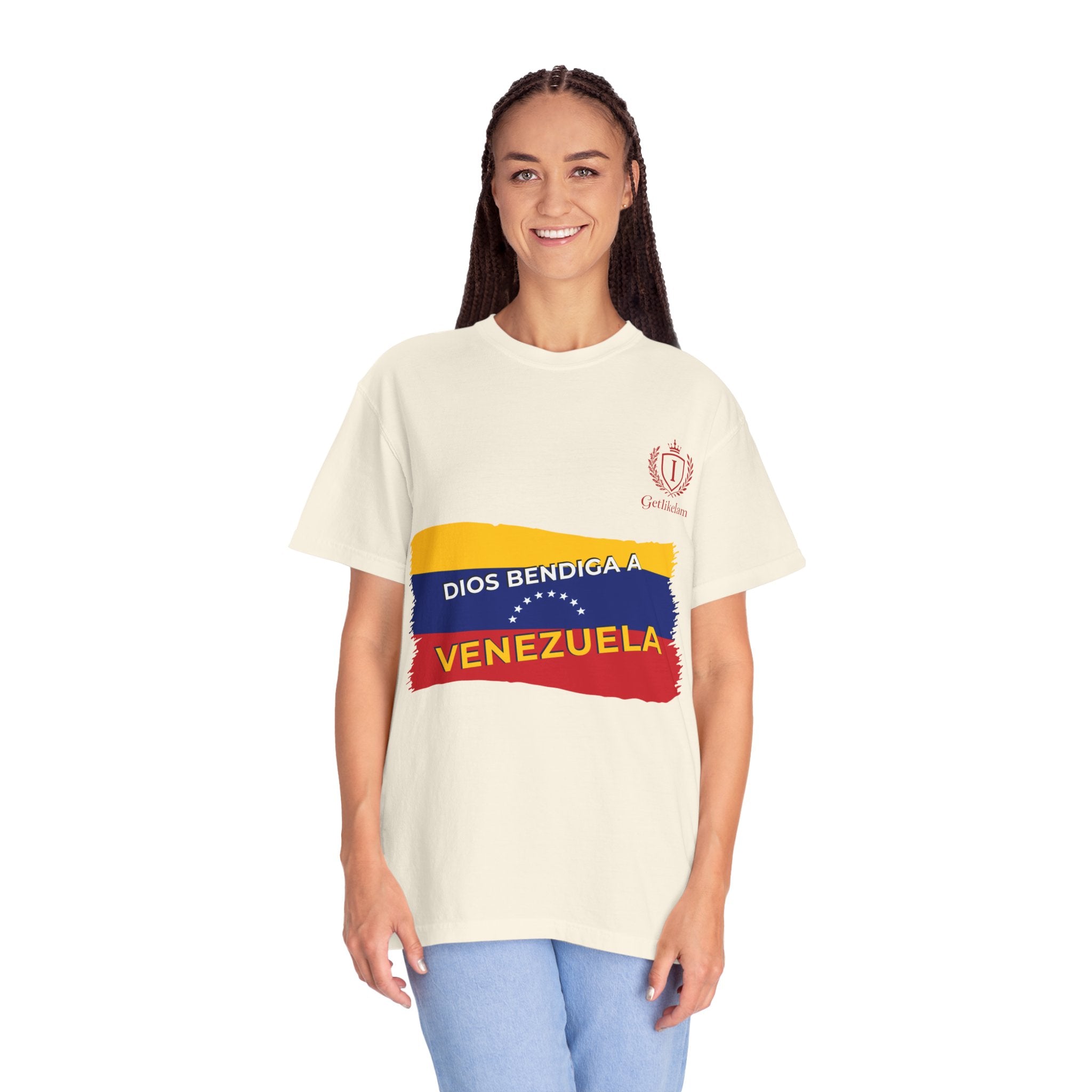 Venezuela Flag T-Shirt — "Dios Bendiga a Venezuela" Patriotic Tee