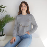 Blessed Crewneck Sweatshirt — Minimal Christian Faith Pullover