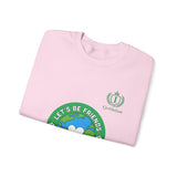 Friendship Earth Crewneck Sweatshirt — "Let's Be Friends" Graphic