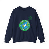 Friendship Earth Crewneck Sweatshirt — "Let's Be Friends" Graphic