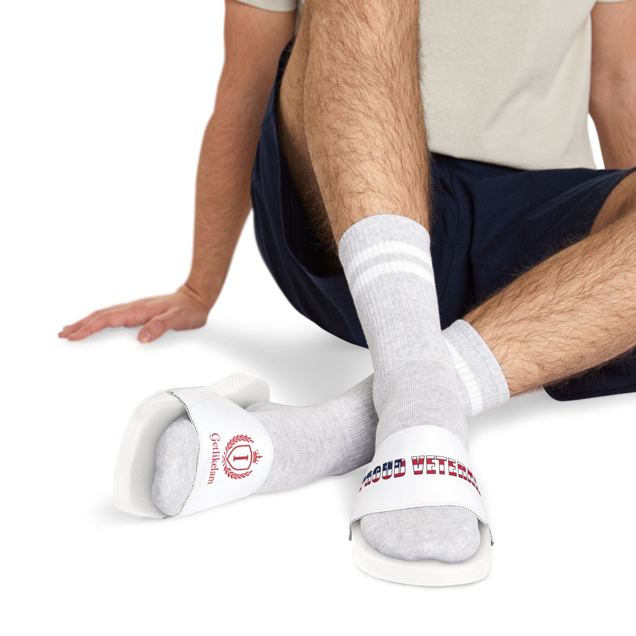 Proud Veteran Removable-Strap Men’s Slides