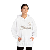 Blessed Script Hoodie — Minimal Faith Christian Sweatshirt