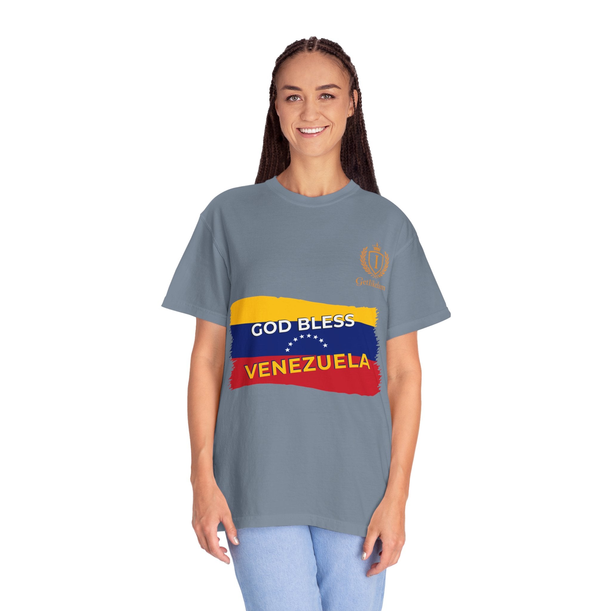 God Bless Venezuela T-Shirt — Venezuelan Flag Brushstroke Tee