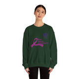 Rise Above Alzheimer's Crewneck Sweatshirt - Purple Ribbon Memory Awareness