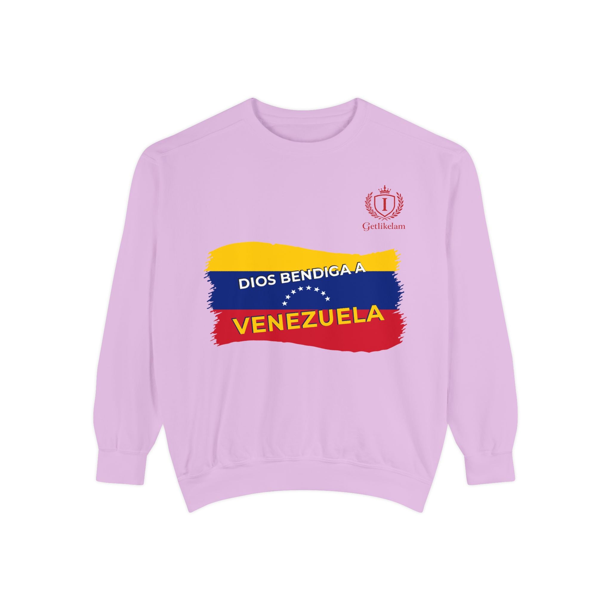 Dios Bendiga a Venezuela Sweatshirt — Venezuelan Flag Brushstroke Crewneck