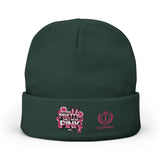 Embroidered Knit Beanie — "Pretty Girls Wear Pink" Unisex Beanie