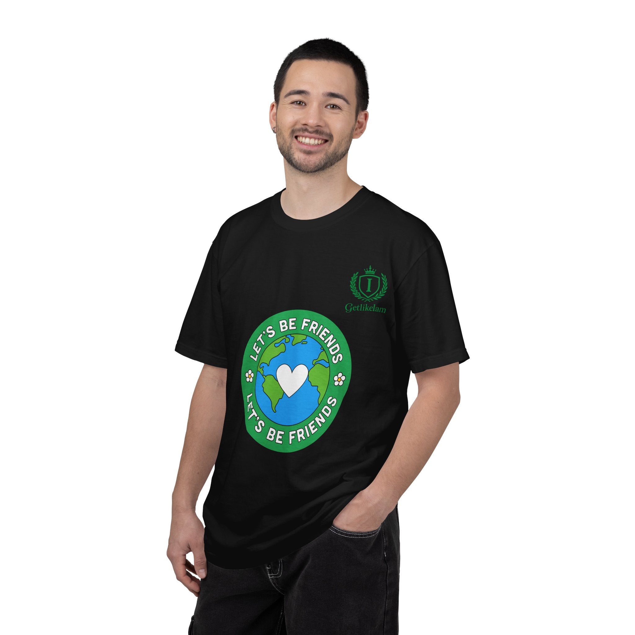 Let's Be Friends Earth Graphic T-Shirt