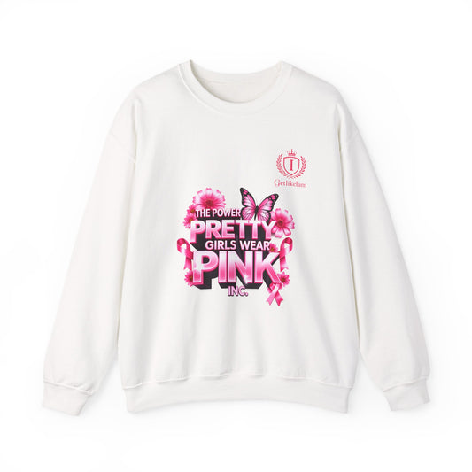 Pink Butterfly 'Pretty Girls Wear Pink' Crewneck Sweatshirt