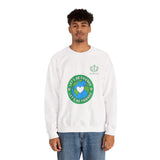 Friendship Earth Crewneck Sweatshirt — "Let's Be Friends" Graphic
