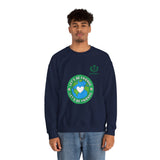 Friendship Earth Crewneck Sweatshirt — "Let's Be Friends" Graphic