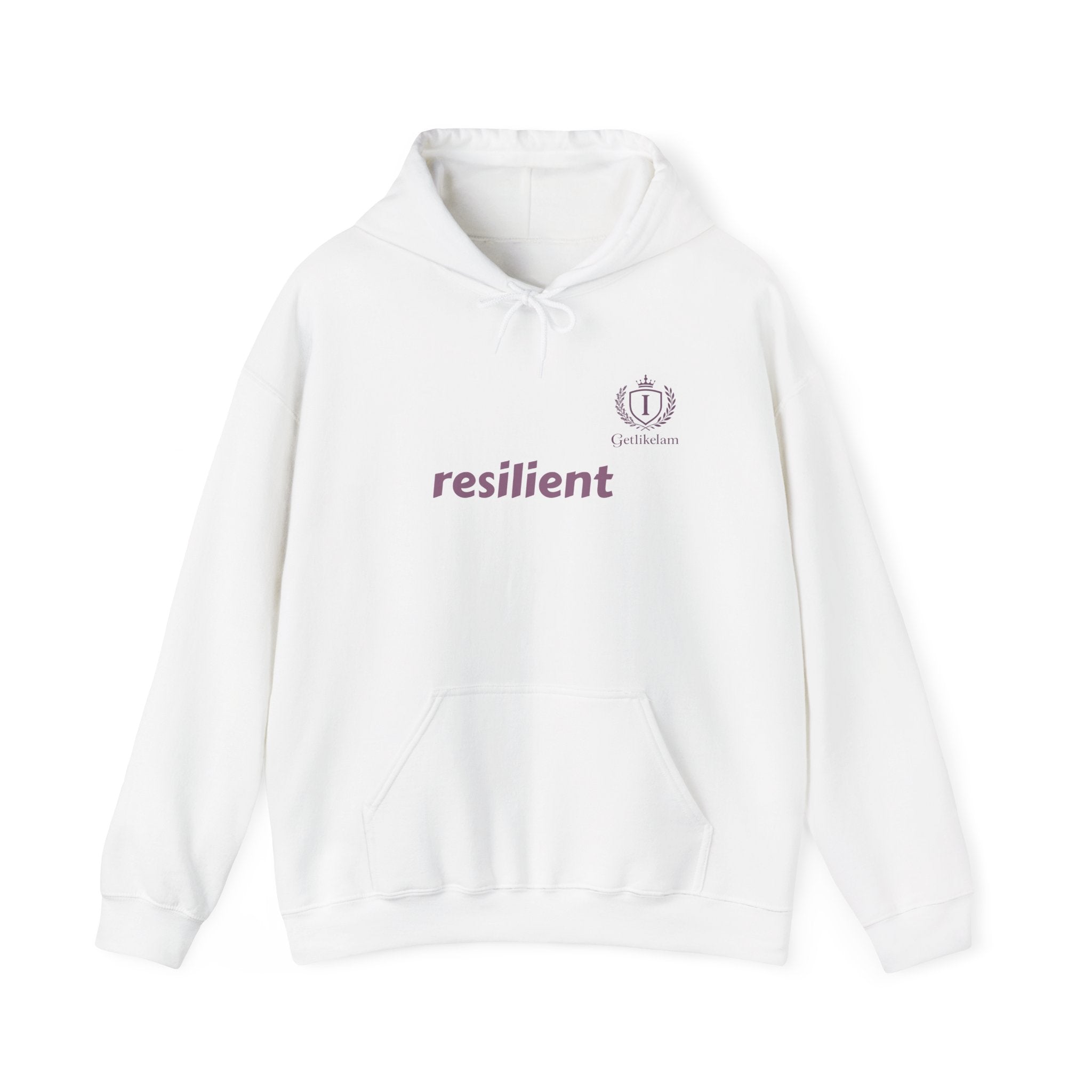 Hoodie — resilient Minimalist White Graphic Hoodie