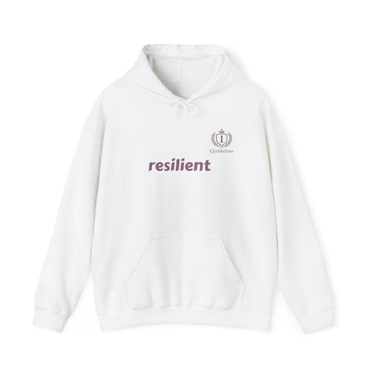 Hoodie — resilient Minimalist White Graphic Hoodie