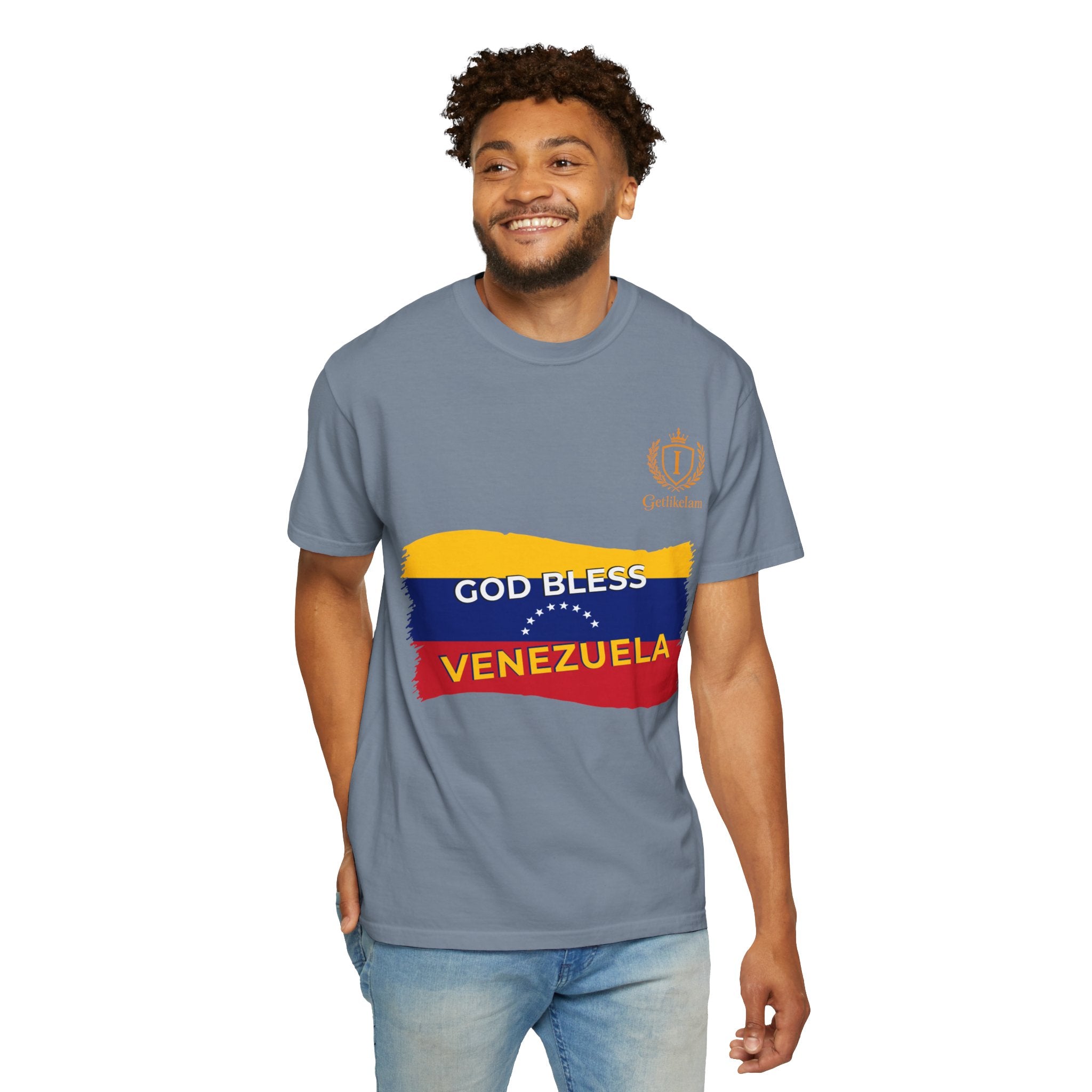 God Bless Venezuela T-Shirt — Venezuelan Flag Brushstroke Tee
