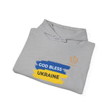 God Bless Ukraine Hoodie — Ukrainian Flag Map Support Sweatshirt