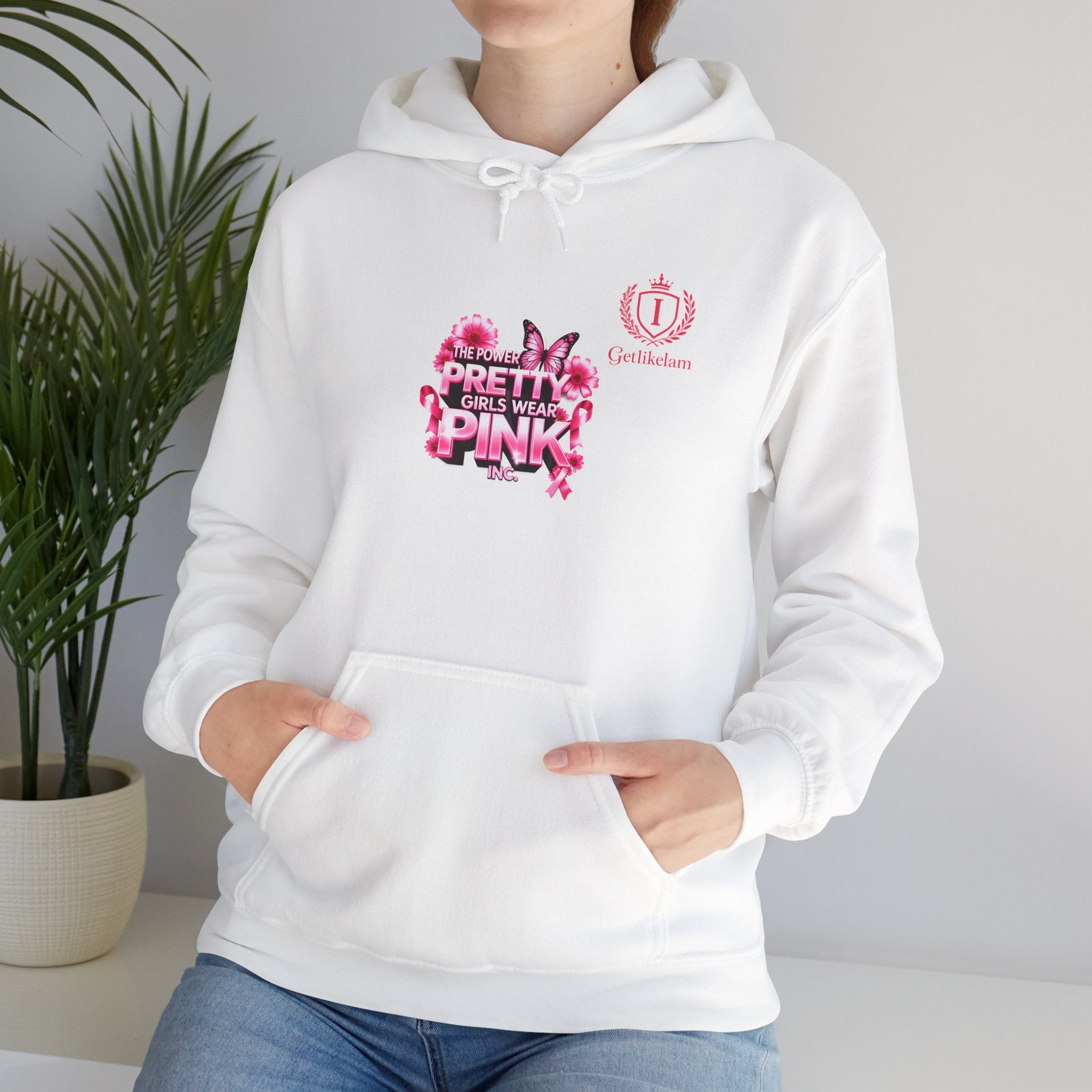 Pretty in Pink Floral Hoodie — Cancer Awareness Comfort Pullover
