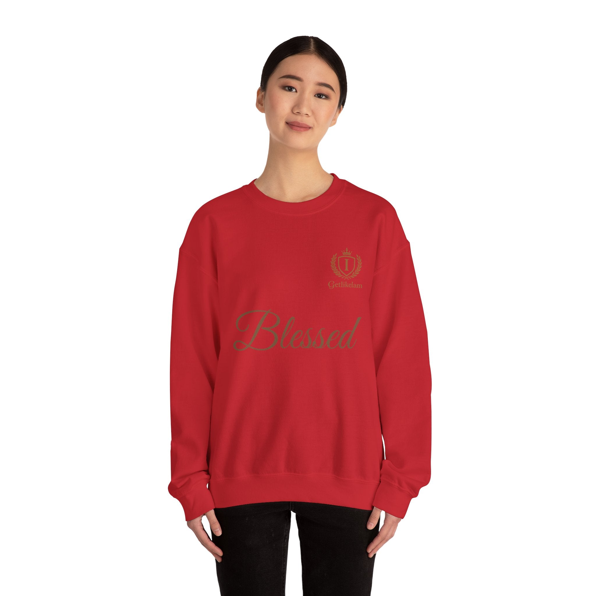 Blessed Crewneck Sweatshirt — Minimal Christian Faith Pullover