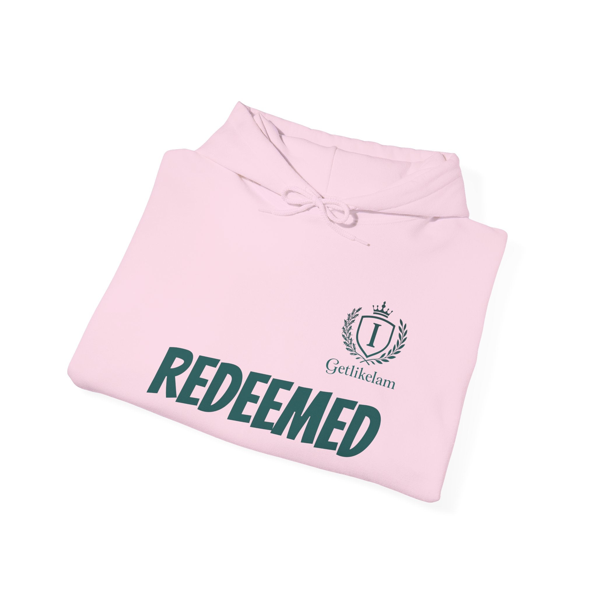 Redeemed Hoodie — Christian Faith Pullover with 'Redeemed' Script
