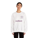 resilient Crewneck Sweatshirt — Minimal White Graphic Pullover