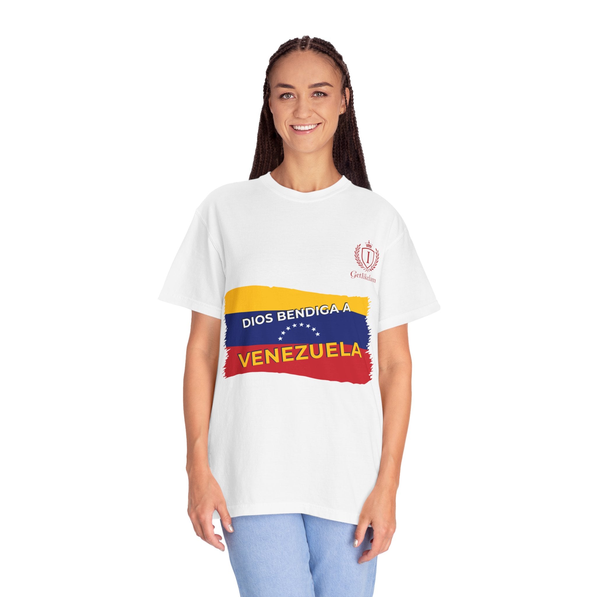 Venezuela Flag T-Shirt — "Dios Bendiga a Venezuela" Patriotic Tee