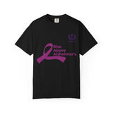 Alzheimer’s Awareness T-Shirt – “Rise Above Alzheimer’s” Purple Ribbon Tee